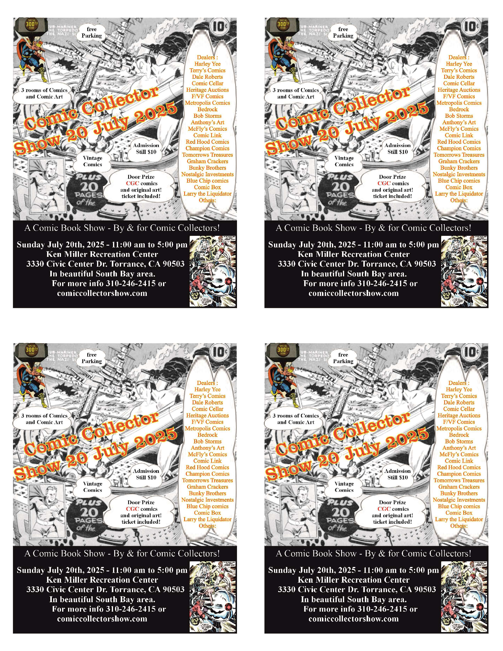 Comic Collector Show Flyers